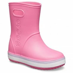 Crocs Junior Wellingtons Crocband Rain Boots - Pink