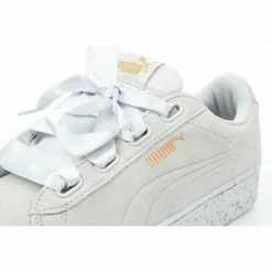 Footwear Puma Womens Vikky Platform Ribbon Shoes - White