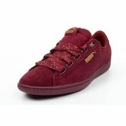 Puma Womens Vikky Ribbon Dots Shoes - Burgundy