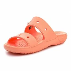 Crocs Womens Classic Sandals - Orange Slides