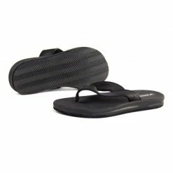 4F Womens Slippers - Deep Black Slides