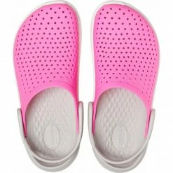Crocs Kids LiteRide Clog Slides - White/Pink