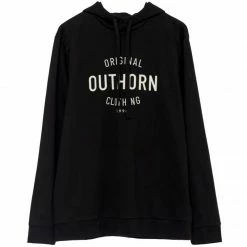 Outdoor Clothing Outhorn Mens Minimalist Sweatshirt - Deep Black