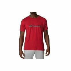 Columbia Mens Tech Trail Graphic Tee - Red