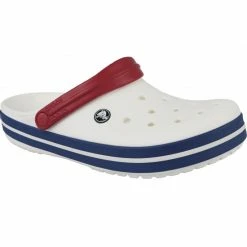 Crocs Unisex Crockband Slippers - White Slides