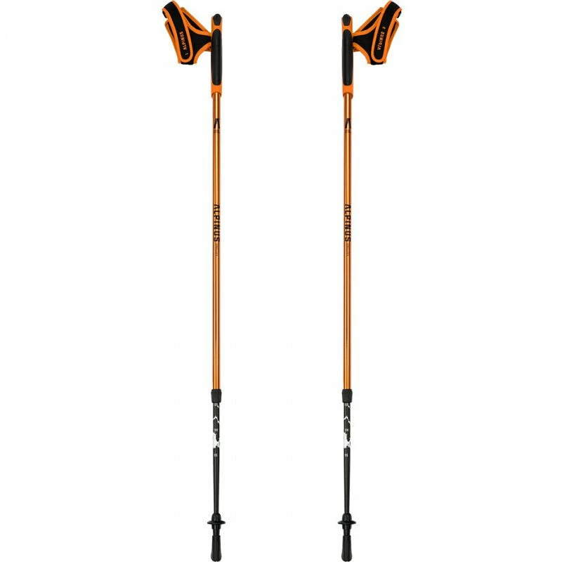 Alpinus Kungsleden Nordic Walking Poles - Orange Hiking