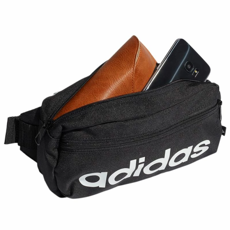Adidas Unisex Linear Logo Bum Bag - Black Duffle Bags