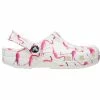 Crocs Junior Classic Party Clogs - White/Pink Footwear
