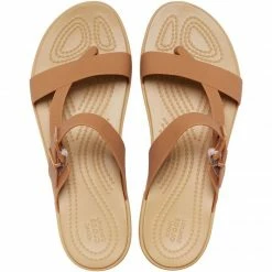 Crocs Womens Tulum Toe Post Sandals - Caramel