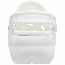 Slides Crocs Womens Classic Platform Clog - White