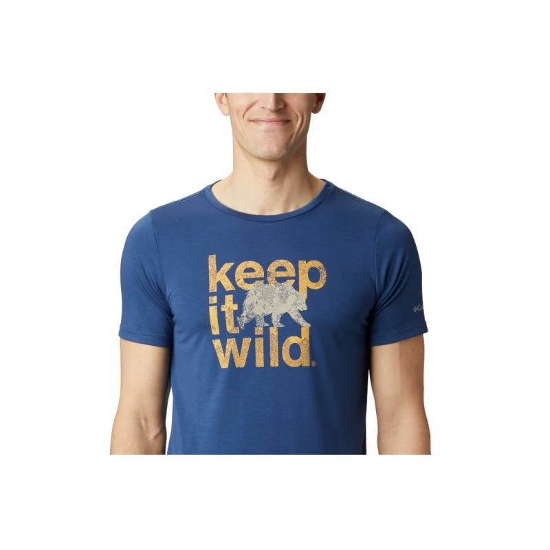 Outdoor Clothing Columbia Mens Terra Vale II Short Sleeve Tee - Blue