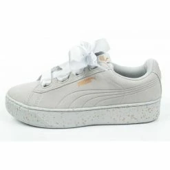 Footwear Puma Womens Vikky Platform Ribbon Shoes - White