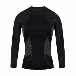 Alpinus Womens Active Base Layer Thermoactive T-Shirt - Black/Gray Outdoor Clothing