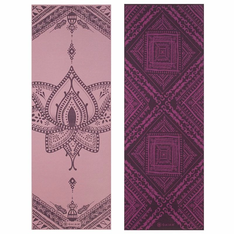Gaiam Icy Frost Double-sided Yoga Mat 4 Mm - Pink/Purple Yoga Mats