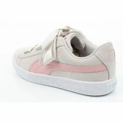 Footwear Puma Junior Suede Heart Circles Shoes - Gray/Pink