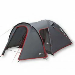High Peak Kira 4 Tent - Dark Gray/Red