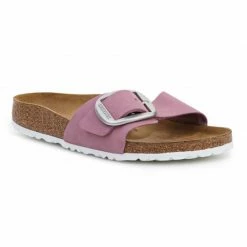 Birkenstock Womens Madrid Big Buckle Orchid Slippers - Pink
