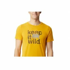 Outdoor Clothing Columbia Mens Terra Vale II Short Sleeve Tee - Yellow