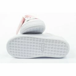 Puma Junior Basket Crush Patent Baby Shoes - White Footwear