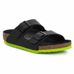 Footwear Birkenstock Kids Arizona Desert Soil Slippers - Black Lime