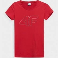 Outdoor Clothing 4F Womens Short Sleeves T-Shirt - Red