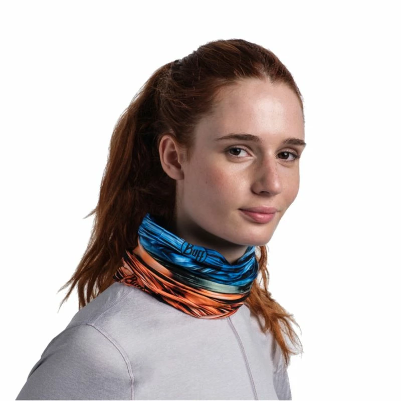 Ski Wear Buff Womens CoolNet Tube Scarf - Blue/Orange