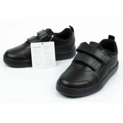 Puma Courtflex Infants Shoes - Black Footwear