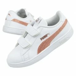 Puma Junior Smash Shoes - White Footwear