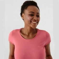 Outdoor Clothing 4F Womens Short Sleeves T-Shirt - Coral