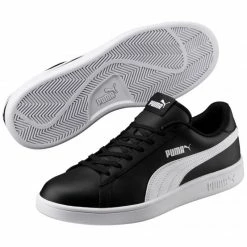 Trainers Puma Mens Smash V2 LM Shoes - Black