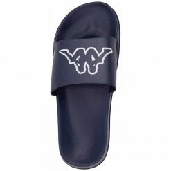 Kappa Unisex Krus Slides - White/Navy Blue Trainers