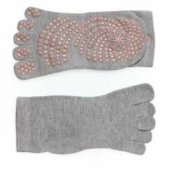 Yoga Accessories Gaiam Anti-Slip Yoga Socks - Grey