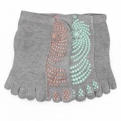 Yoga Accessories Gaiam Anti-Slip Yoga Socks - Grey
