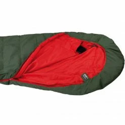 High Peak Pak 600 Sleeping Bag 210x75x50 Cm - Green/Red