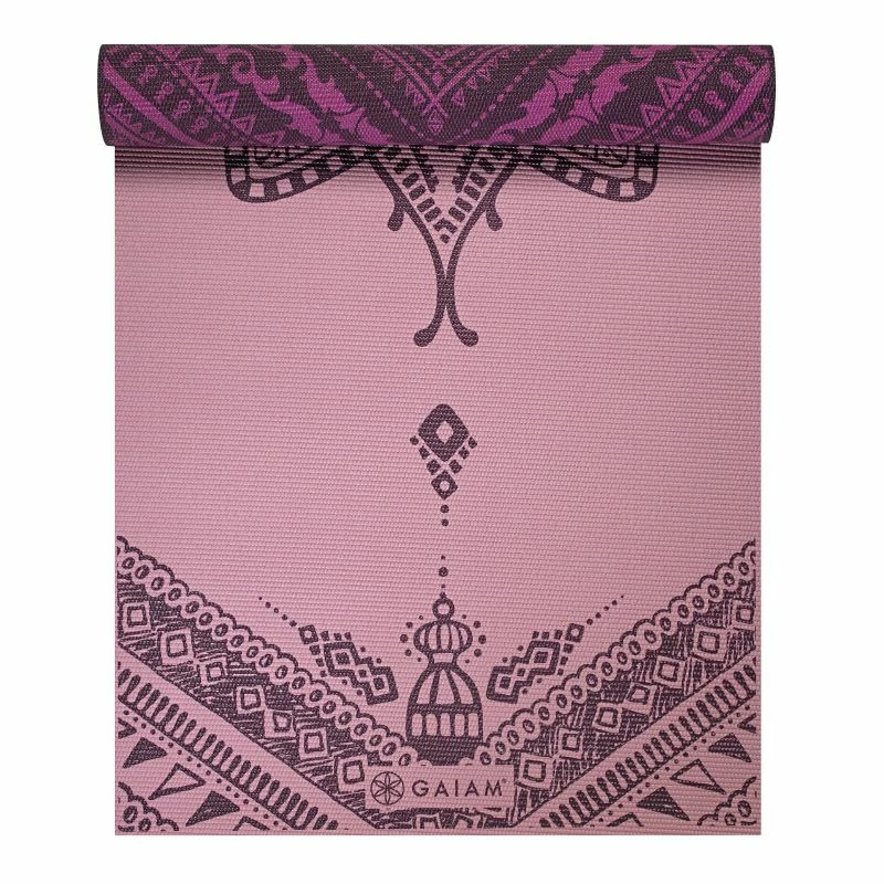 Gaiam Icy Frost Double-sided Yoga Mat 4 Mm - Pink/Purple Yoga Mats