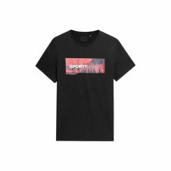 4F Mens Graphics T-shirt - Deep Black