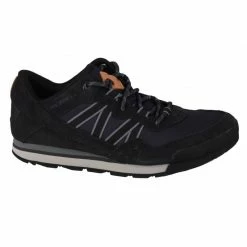 Merrell Mens Burnt Rock Mills Shoes - Black Trainers