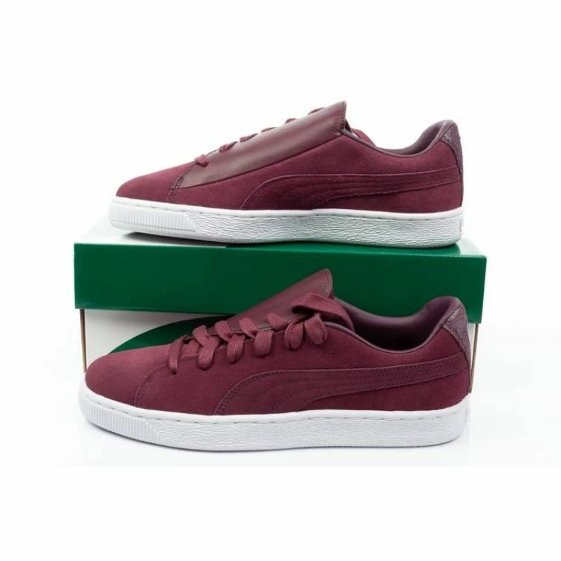 Footwear Puma Womens Suede Crush Frosted Shoes - Burgundy