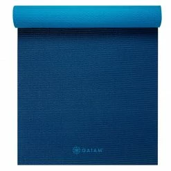 Gaiam Double-sided Yoga Mat 6 Mm - Navy Blue