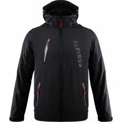 Alpinus Mens Denali Softshell Jacket - Black Outdoor Clothing