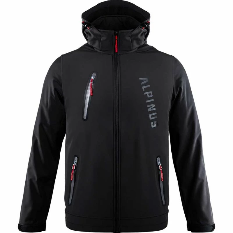 Alpinus Mens Denali Softshell Jacket - Black Outdoor Clothing