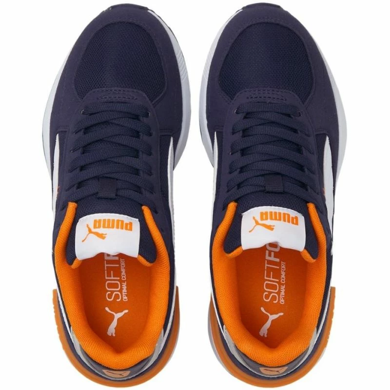Puma Junior Graviton Shoes - Navy Blue/Orange