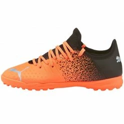 Puma Junior Future Z 4.3 TT Football Boots - Black/Orange Footwear