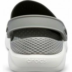 Crocs Mens LiteRide Clog Slides - Black/Gray