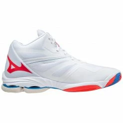 Mizuno Unisex Wave Lightning Z6 Mid Indoor Shoes - White Trainers