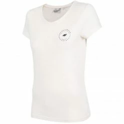 4F Womens Universal T-shirt - Cream Outdoor Clothing