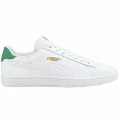 Puma Mens Smash V2 LM Shoes - White/Green Trainers