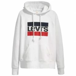 Levi's Womens Graphic Standard Hoodie - White Outdoor Clothing
