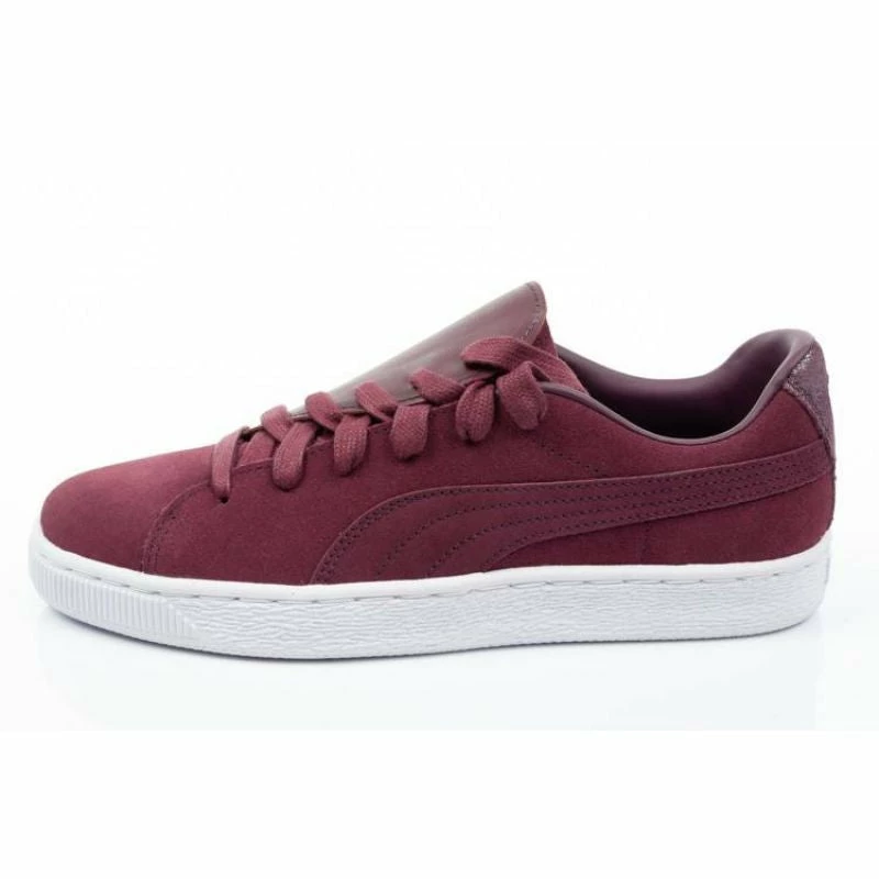 Footwear Puma Womens Suede Crush Frosted Shoes - Burgundy
