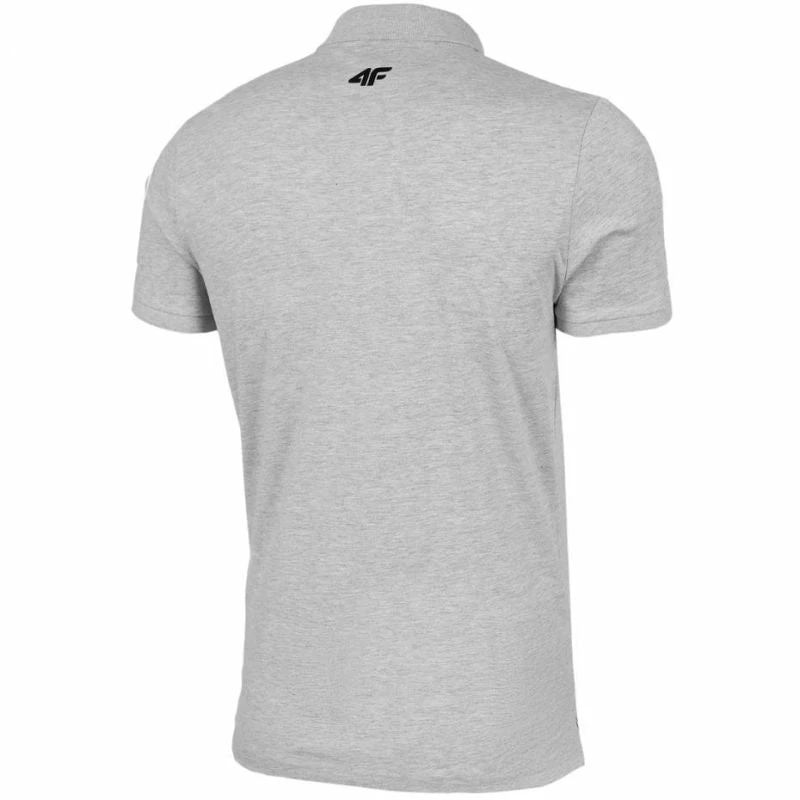 4F Mens Cotton T-shirt - Cool Light Gray Melange Outdoor Clothing